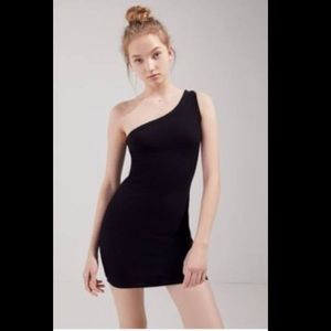 Urban Outfitters Black One Shoulder Dress